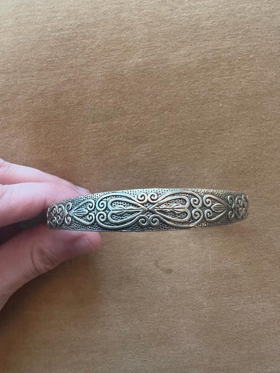 7 Inch Silver Plated Bangle - image 1