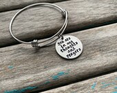 Quote Bracelet- quot you are in my thoughts and prayers quot pendant on a stainless steel adjustable bangle bracelet- Only 1 Available