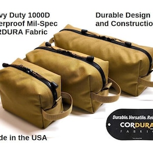 3-pk Heavy Duty waterproof Coyote Tan Tactical Military 1000D CORDURA Storage Utility hiking camping backpacking Gear Bags