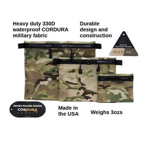 3-Pk 330D Heavy duty Waterproof Military CORDURA MULTICAM Camping Hiking Backpacking Storage Survival Gear Bags