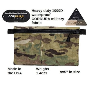 9x5&quot; Heavy Duty 1000D Military Multicam CORDURA Tactical Waterproof Utility Camping Hiking Backpacking Survival Storage Gear bag
