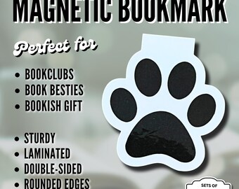 Paw Magnetic Bookmark|Book lover gift| Christmas gift|Book Club| Bookmark|Dog parent