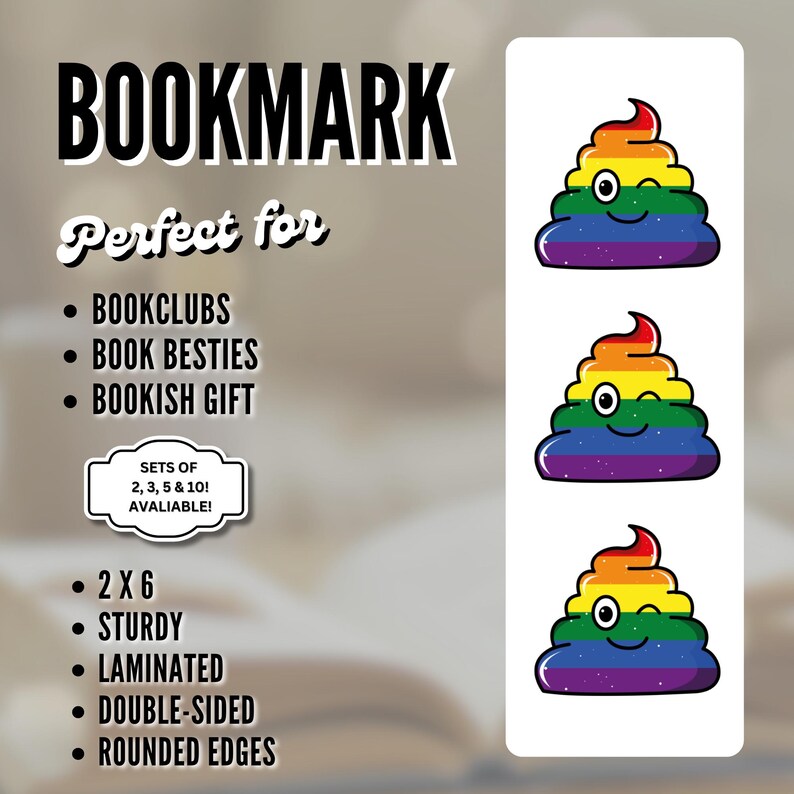PRIDE Bookmark | Laminated Bookmark | Reader Gift | Pride Bookmarker ...