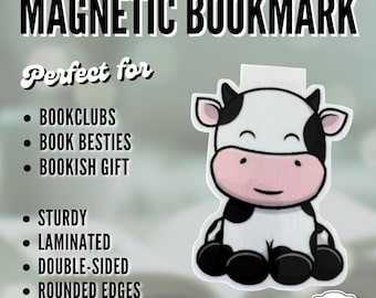 Cow Magnetic Bookmark|Book lover gift| Christmas gift|Book Club| Bookmark|Animal Lover gift