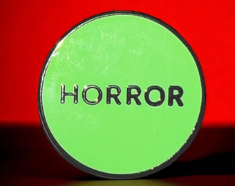 Retro VHS Horror label Enamel Pin| Horror Enamel Pins| lapel pin| Horror Movie pin