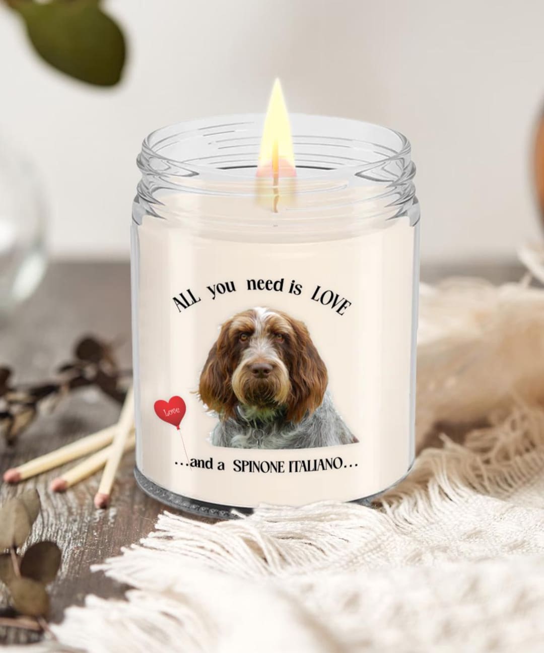 Spinone Italiano All You Need is Love and a Spinone Italiano