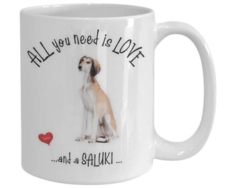 SALUKI DOG gift mug idea for Lover of Salukis present sighthound 