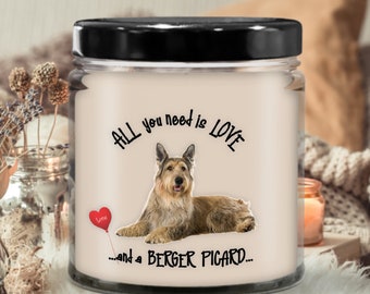 Berger Picard gift Berger Picard gift candle Dog candle Berger Picard gift idea I love my Berger Picard Berger Picard candle