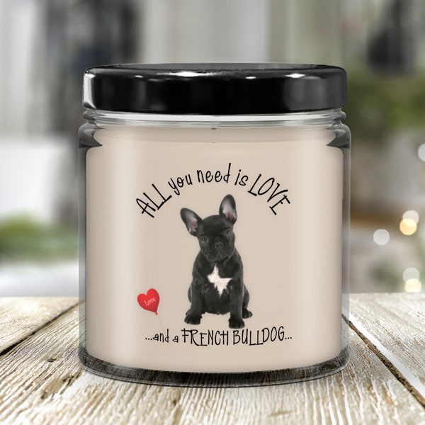 French bull dog candle French Dog candle Pet candle French Dog lover candles French Dog mom candles French bull dog candle