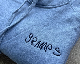 Custom Handwriting Embroidered Tshirt or Personalised Hoodie, Sentimental Gift for Dad, mens jumper, couples gift for anniversary