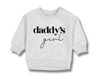 Embroidered Custom Daddy's Girl Jumper, Embroidery Sweatshirt Infant Tee Gift for Toddler Personalised Childs Jumper