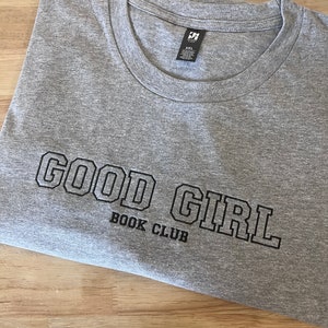 Good Girl Book Club Embroidered Sweatshirt, Bookish Hoodie, cozy gift for dark romance readers, Valentine’s Day present for her