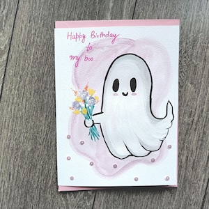 Tarjeta de felicitación hecha a mano con pintura acrílica original. Tarjeta de felicitación de cumpleaños con temática de mascotas. Regalo para cumpleaños de perro, dueño de mascota o amante de los perros.