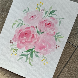 Carte de voeux peinte à la main avec peinture acrylique originale. Parfait pour la Saint-Valentin. Carte de qualité supérieure pour le spécial.
