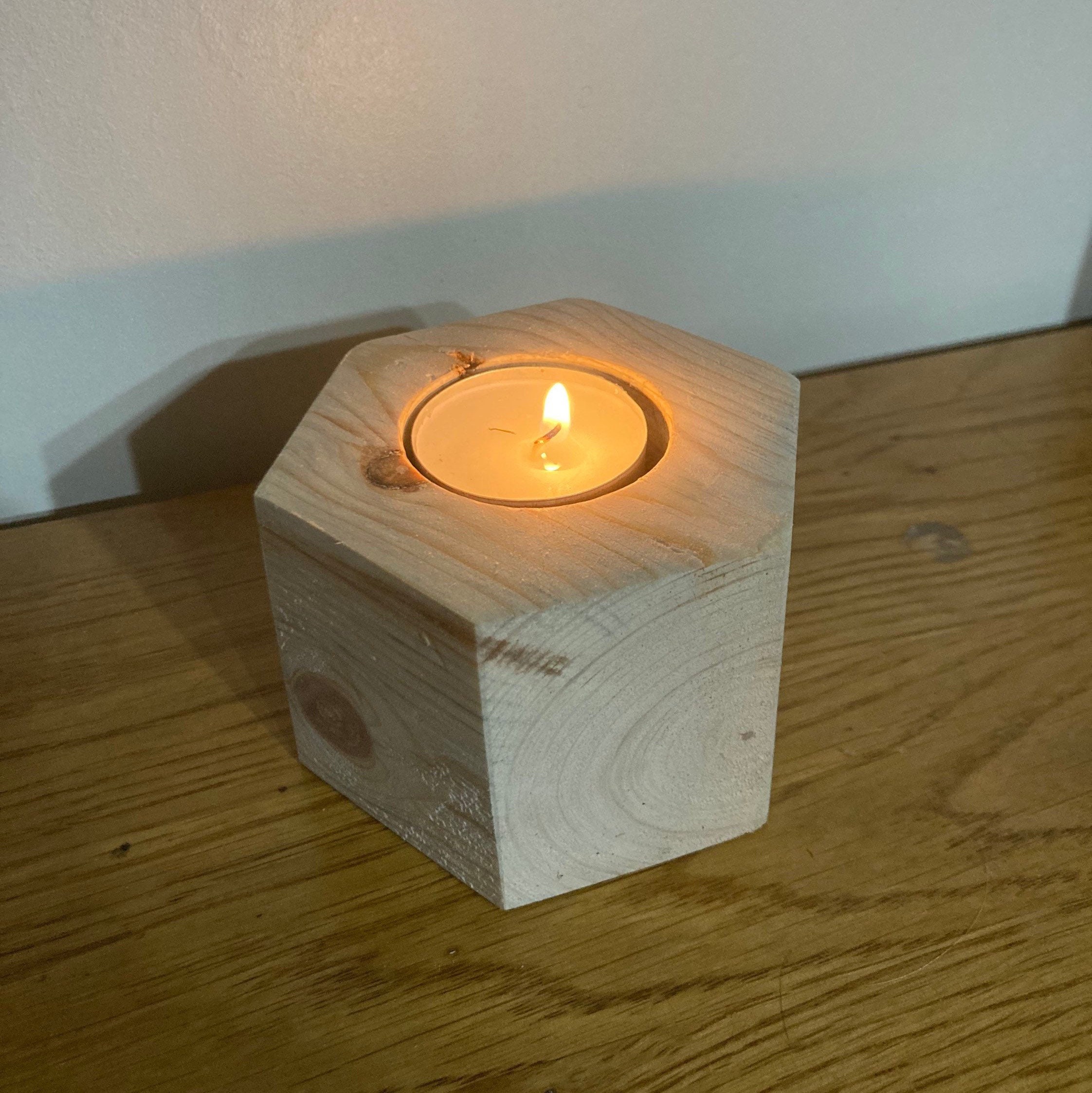 Porte Bougie en Bois