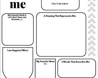 All About Me Activity 100% Customizable Canva Template