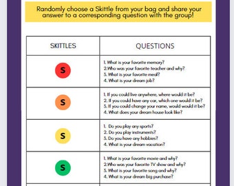 Candy Icebreaker Activity for Classroom or Team Building 100% Customizable Canvas Template