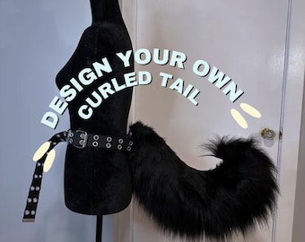 Design Your Own Curled Fursuit Tail - Furry Commission Cosplay Costume Cute Husky Dog Puppy