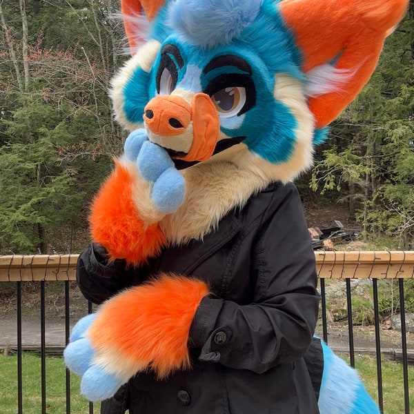 NO TRADES! Tanuki Fox Fursuit Partial (Ready to Ship)