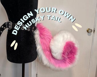 Design Your Own Husky Fursuit Tail - Furry Commission Cosplay Costume Cute Husky Dog Puppy