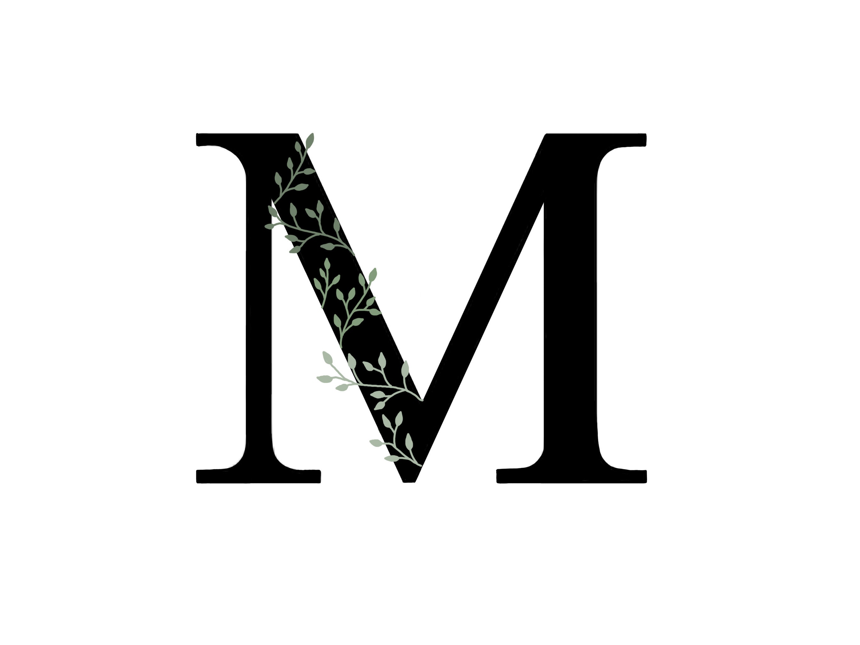 Buchstabe M Alphabet Letter Art Druckbare Wandkunst | Etsy