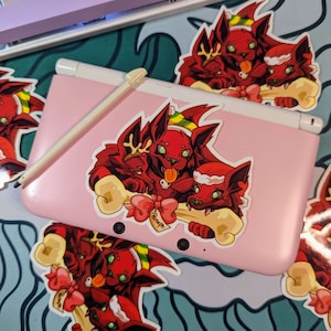 Christmas Cerberus Hades - Vynil Sticker