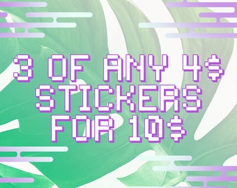 3 Sticker für 10