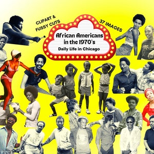1970s African American Clipart: Retro Chicago Photos (Digital Download)