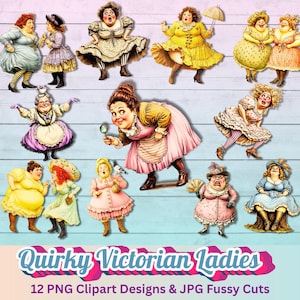 Mulheres Vitorianas Peculiares Clipart Mulher Caprichosa Cortes Exigentes Recortes Cartões de Scrapbooking Digitais e Imprimíveis Diário de Lixo Antigo PNG JPG