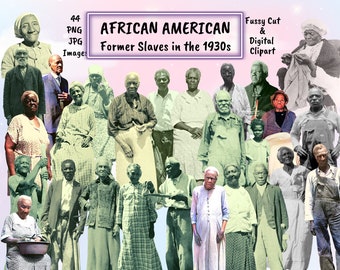 African American Former Slaves Clipart: Vintage Printable Images (Digital Download)