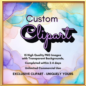 Clipart personalizzato 15 PNG Grafica personalizzata Bambini carini stravaganti Animali Afroamericani Donne nere Floreali Uso commerciale Download digitale