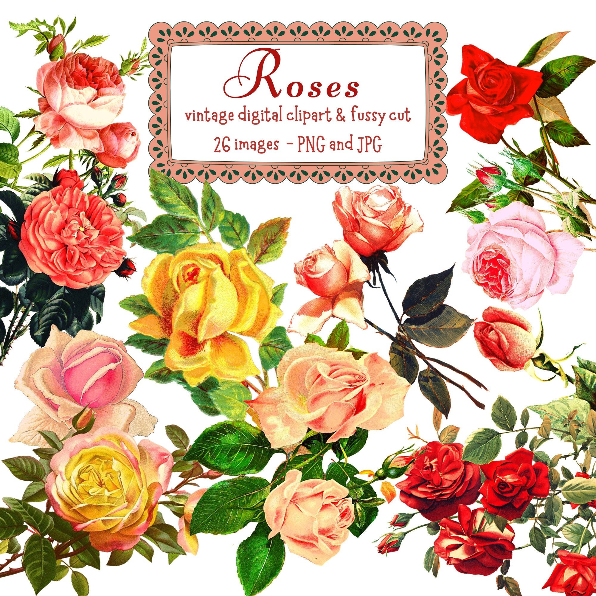 Vintage Roses Png