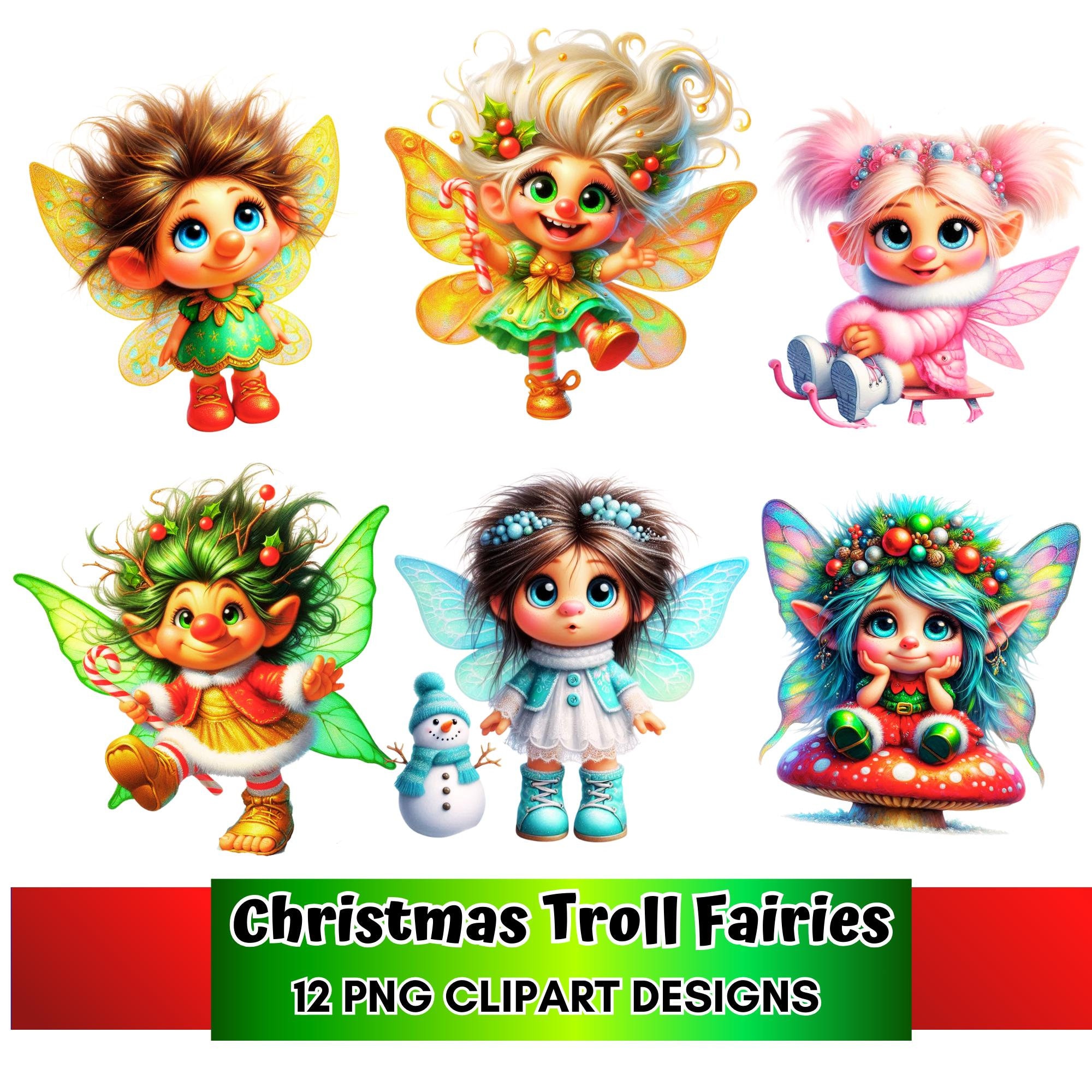 Troll Christmas Card - Etsy