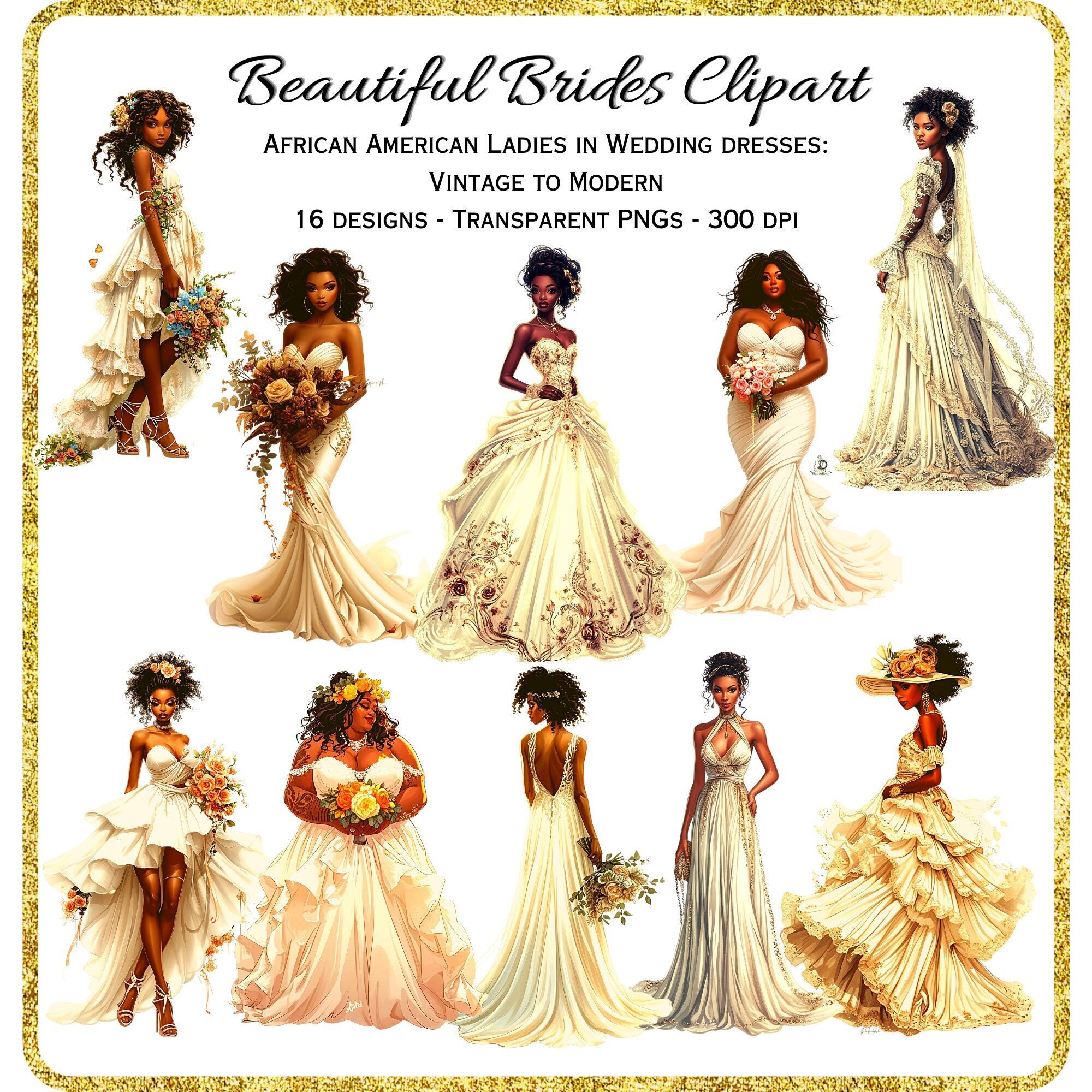 princess polly baby blue dress Black Brides Clipart African American Wedding Dresses Clip Art Vintage  Modern PNG Digital Download