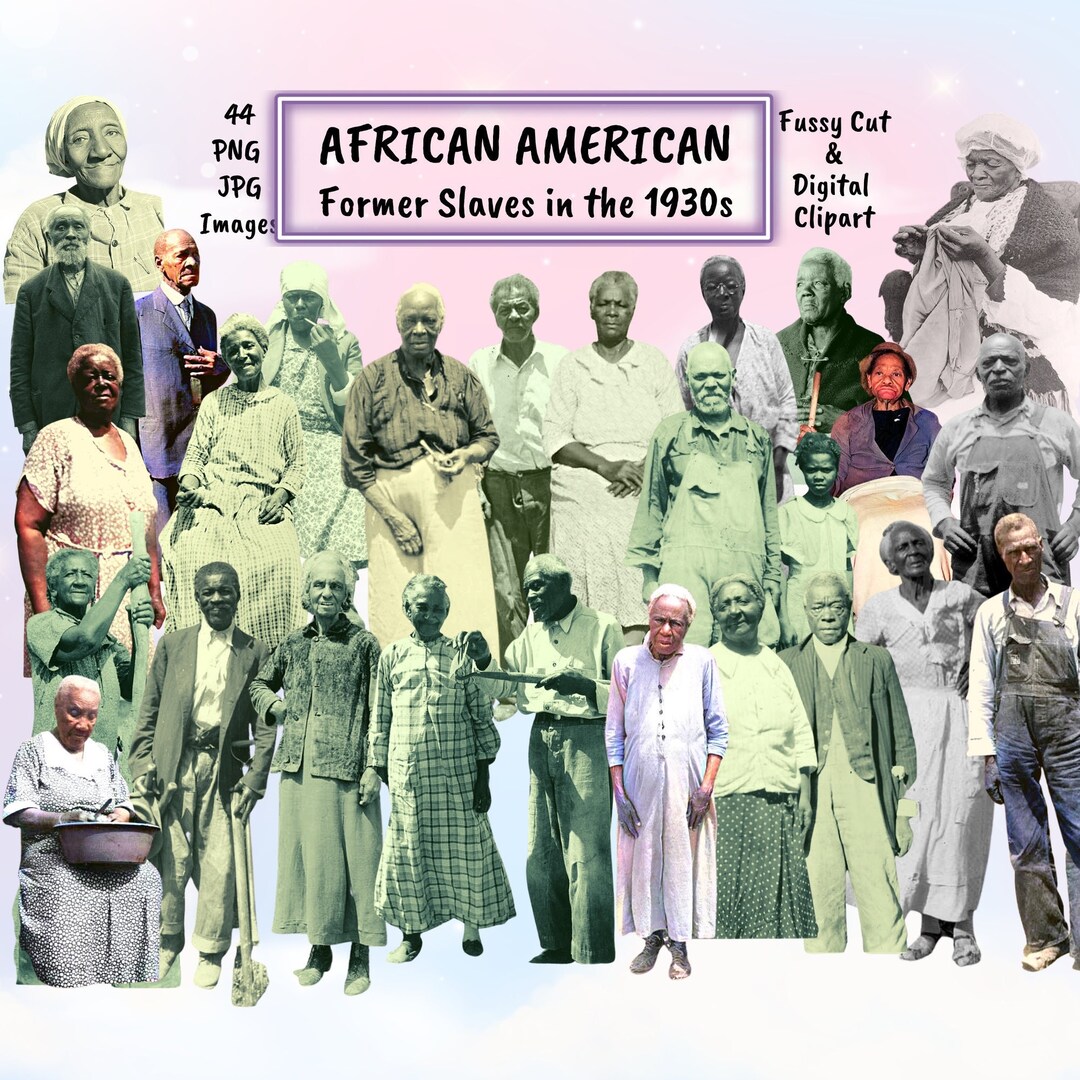 African American Former Slaves Fussy Cut and Digital Clipart PNG JPG ...
