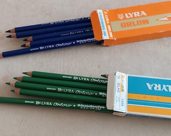 24 Lyra Orlow Pencils for Film & Glass (blue ang green) 12pcs