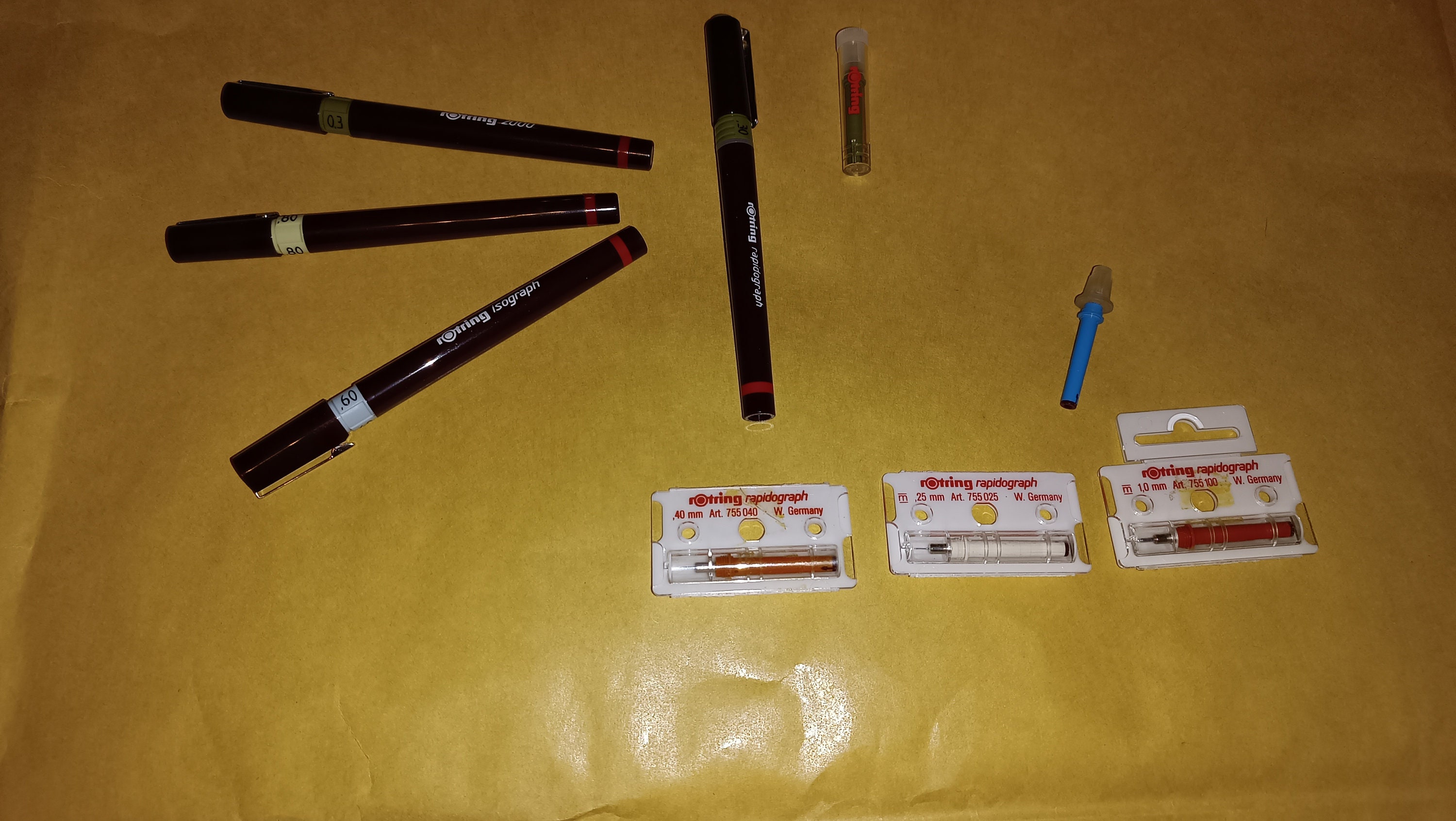 Rotring Isograph & Rotring Rapidograph Technical Drawing Pens and Nibs 