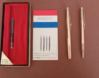 希少なパーカー 75 シゼル スターリングシルバー ペンセット