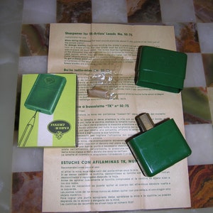 Temperamatite Faber-Castell 50/75 in scatola con carta, anni &#39;50