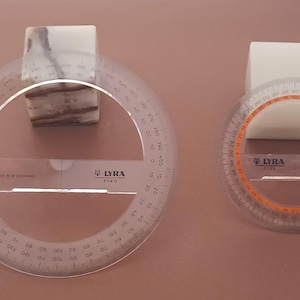 Ensemble de rapporteurs d'angles circulaires Lyra vintage - Outil de collection de précision - NOS