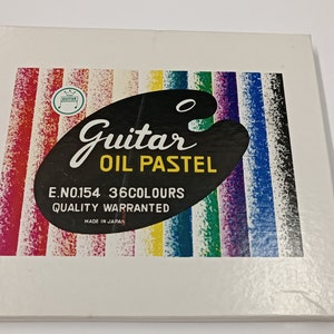 Gitaaroliepastelset 36 kleuren E No 154 Vintage Crafts Art Drawing - NOS