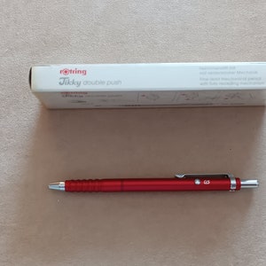 Rotring Tikky Full Metal Double Pusher Druckbleistift 0,5 mm Rot mit Original Box.