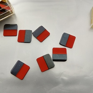 Vintage Metal Index Clips from 60s hunke & jochheim 490/20 red color.