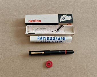 Rotring Rapidograph 1950s 0.2mm Tintenkuli Piston Filler Technical