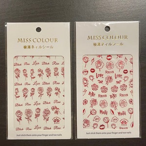 Rose inspired Nail art stickers for Acrylic nail Decorations