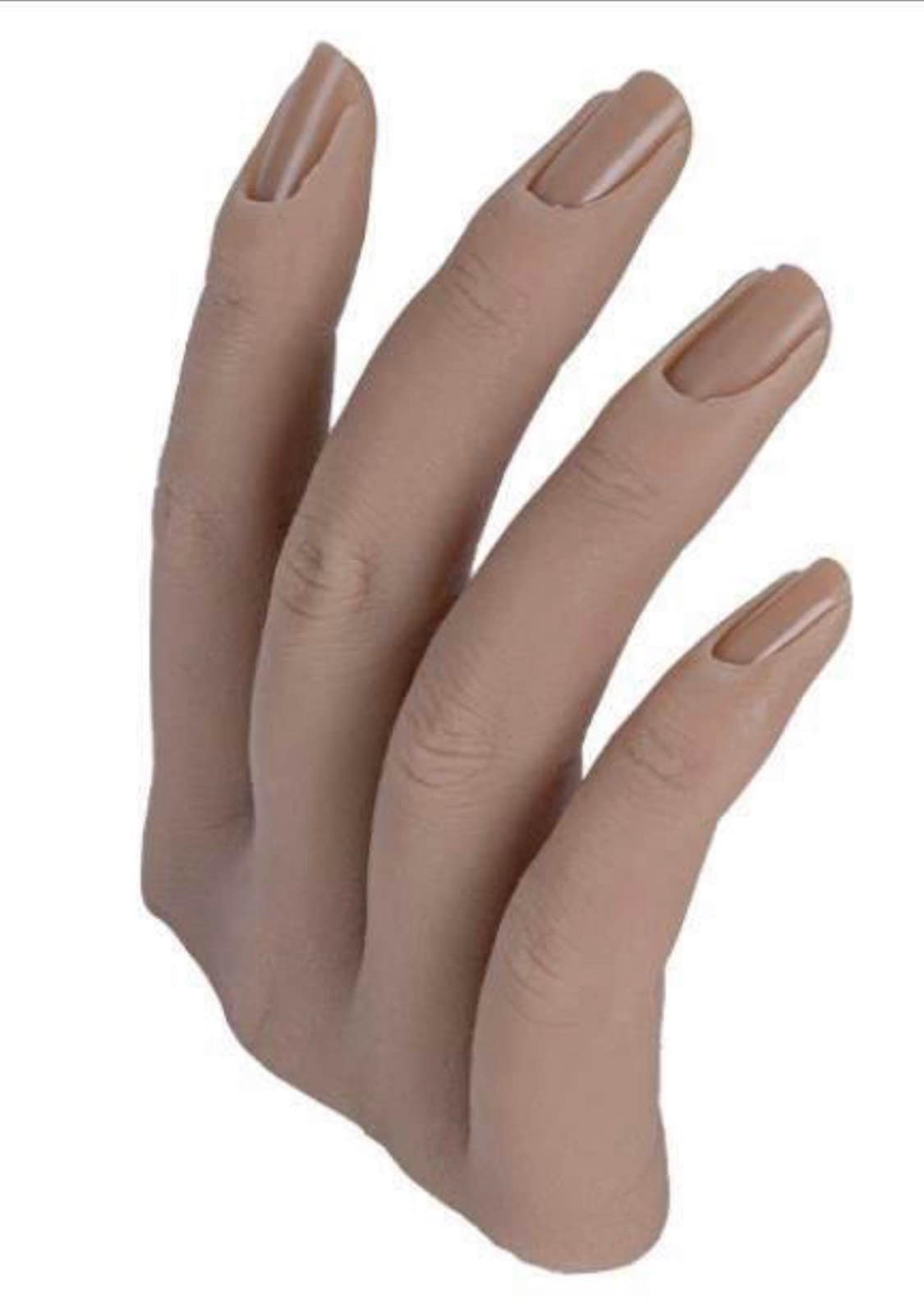 Silicone Practice Hand for Acrylic Nails, Nail Practice Hand False Fake  Nail Mannequin Hand Nail Training Half Hand Flexible Bendable Nail Train  Hand for Nails Art DIY, Ring Display (Light Color) 