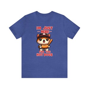 Just Here for the Hot Dogs Kawaii Corgi Baseball Mom Tee: Cute Baseball Shirt for Women, Perfect Baseball Outfit Gift image 5