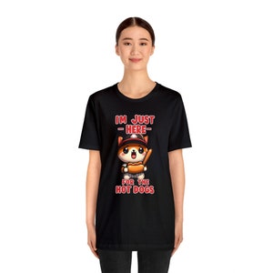 Just Here for the Hot Dogs Kawaii Corgi Baseball Mom Tee: Cute Baseball Shirt for Women, Perfect Baseball Outfit Gift image 7