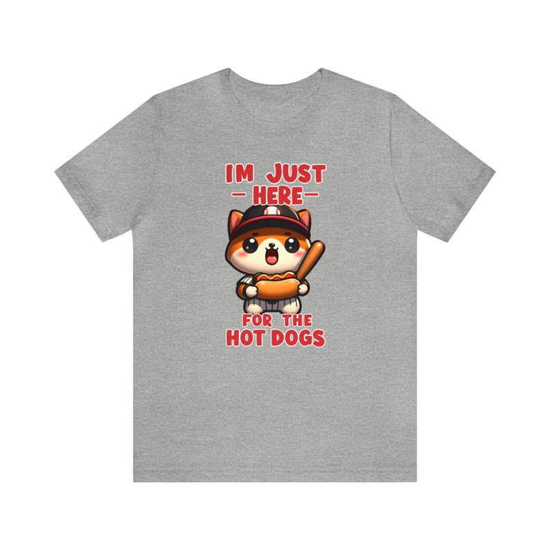 Just Here for the Hot Dogs Kawaii Corgi Baseball Mom Tee: Cute Baseball Shirt for Women, Perfect Baseball Outfit Gift image 3