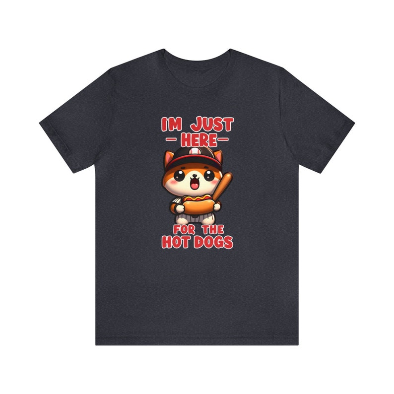 Just Here for the Hot Dogs Kawaii Corgi Baseball Mom Tee: Cute Baseball Shirt for Women, Perfect Baseball Outfit Gift image 4